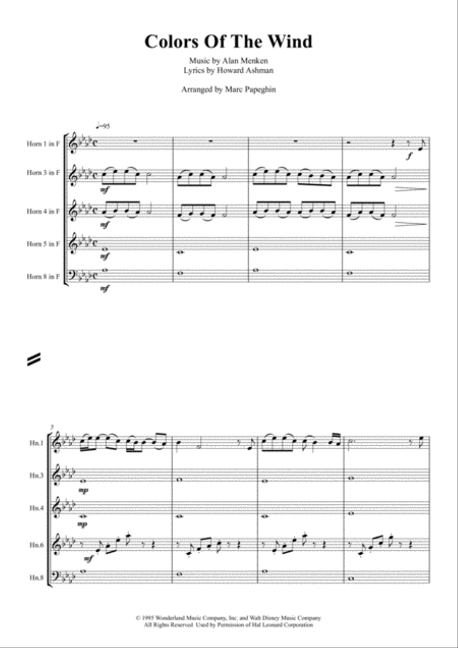 Colors Of The Wind Large Ensemble scores gallery preview page 2