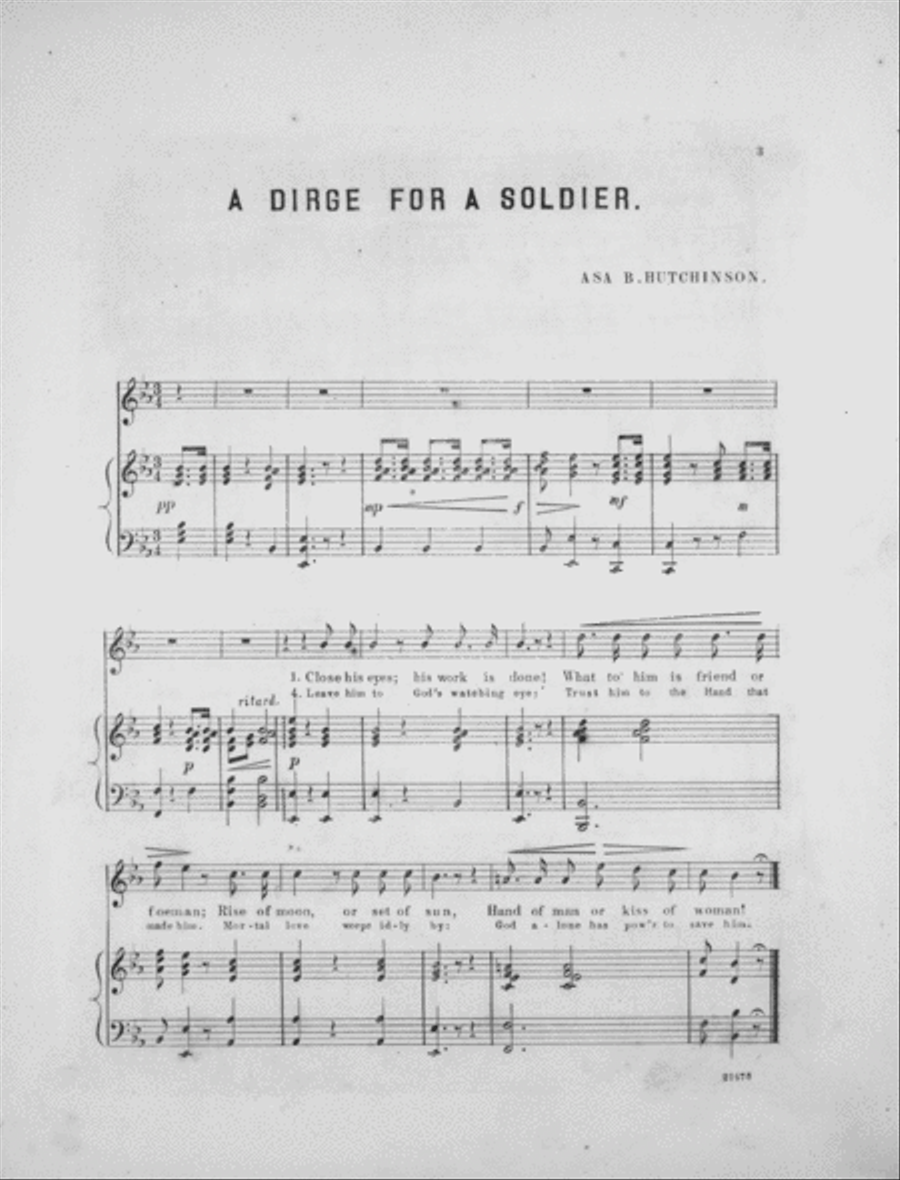 Close His Eyes! His Work is Done. (A Dirge for a Soldier). Song & Chorus 4-Part scores gallery preview page 2
