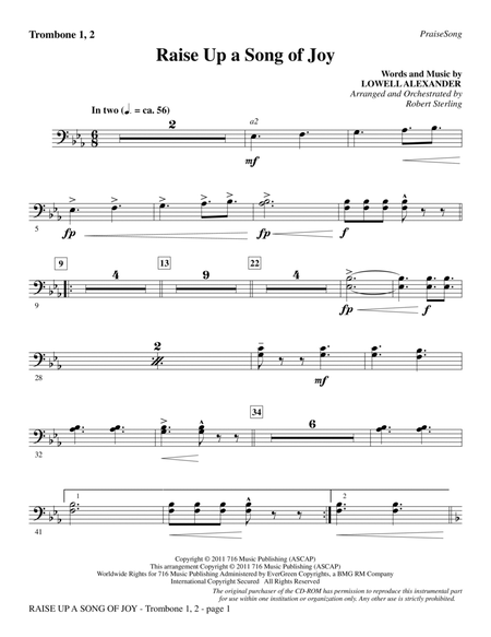 Raise Up A Song Of Joy - Trombone 1 & 2