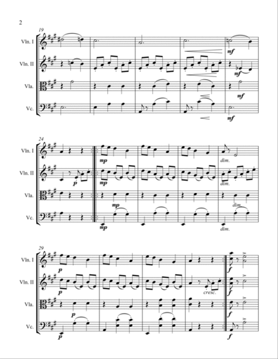 Waltz String Quartet scores gallery preview page 2