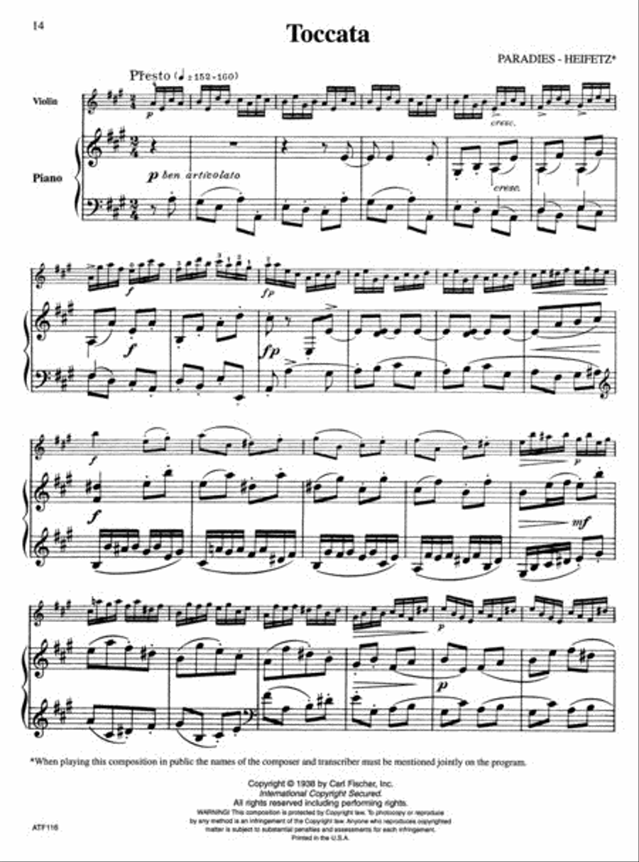 Heifetz Collection Violin Solo scores gallery preview page 2