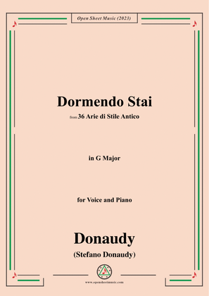 Donaudy-Dormendo Stai,in G Major