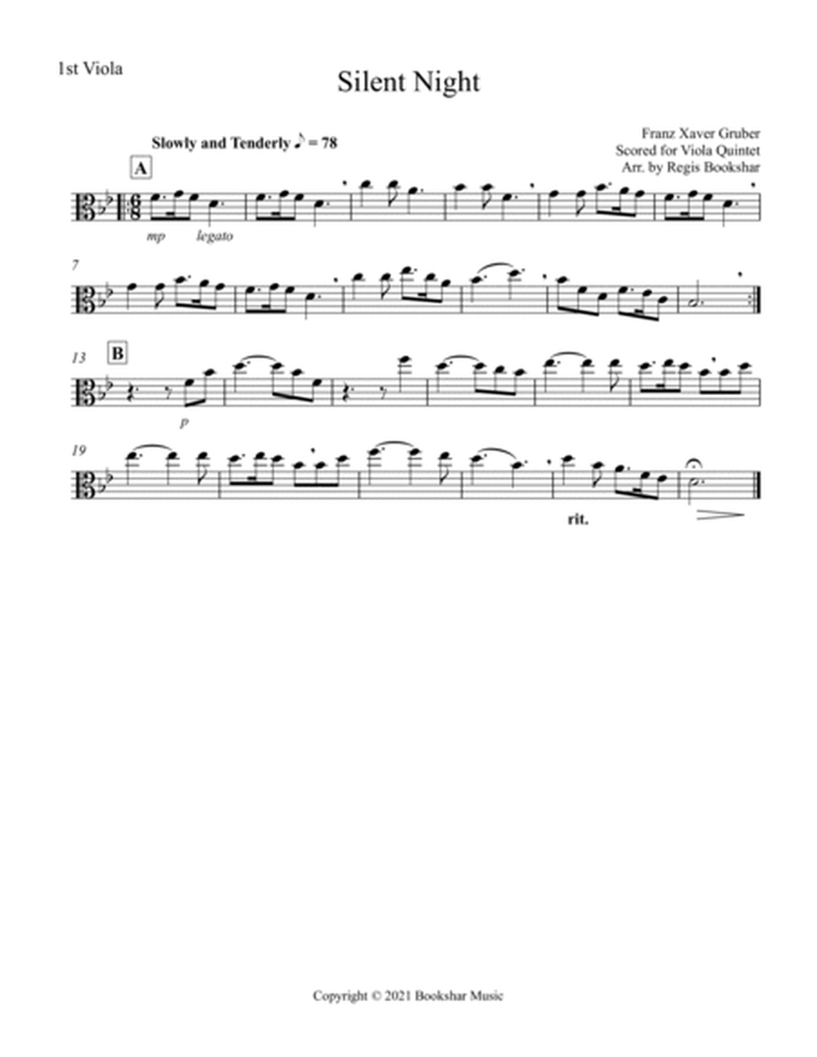 Silent Night (Bb) (Viola Quintet)