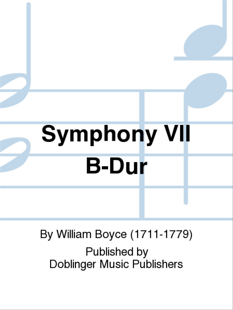 Symphony VII B-Dur Symphony VII B-Dur Orchestra scores gallery preview page 1