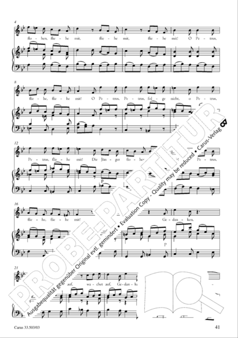 Passion according to St. Matthew (Passions-Musik nach dem Evangelisten Matthaus) SSATB scores gallery preview page 42