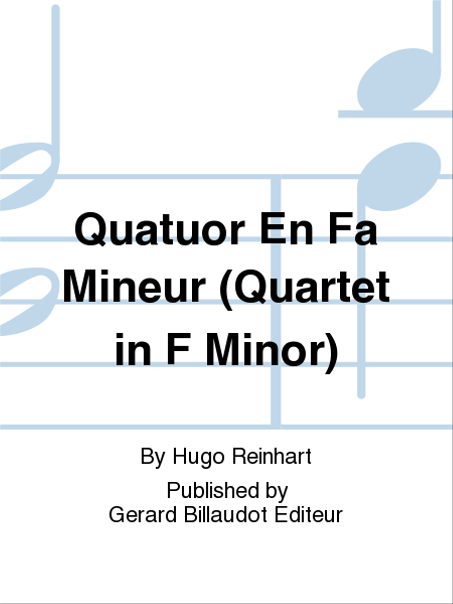Quatuor En Fa Mineur Saxophone Quartet scores gallery preview page 1