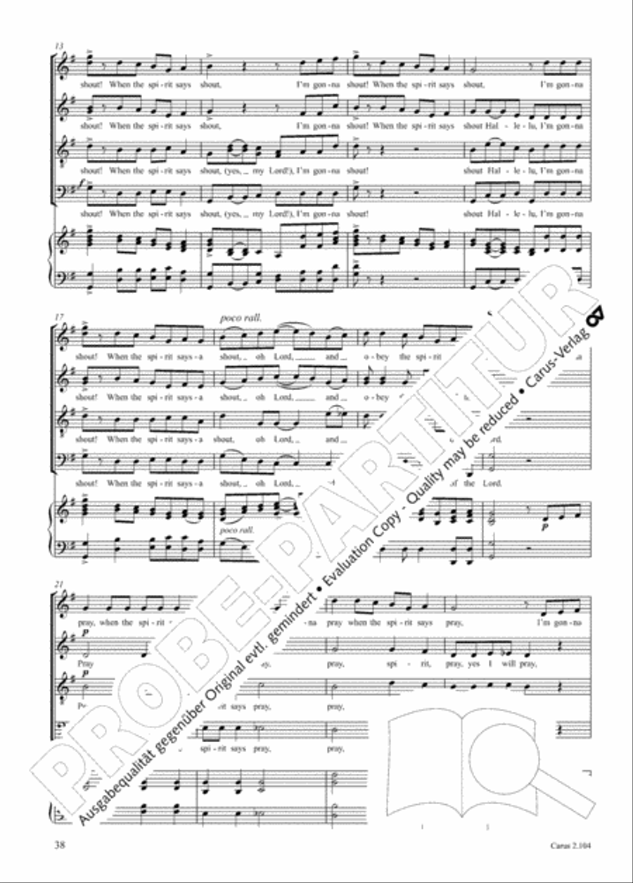 Hallelujah. Gospels and Spirituals for mixed choir Mixed Choir scores gallery preview page 26