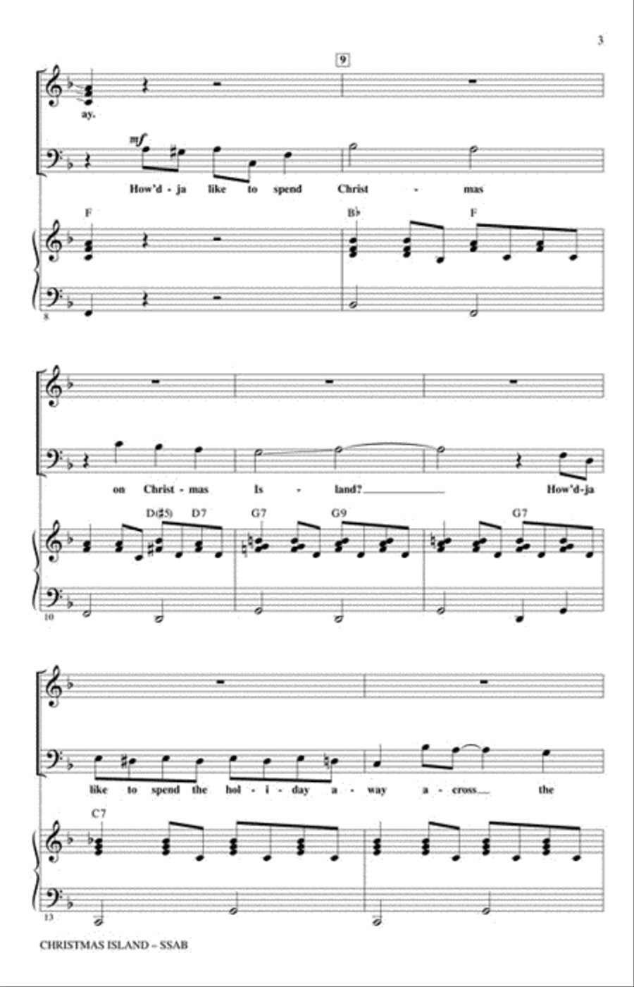 Christmas Island Christmas Island Choir scores gallery preview page 3