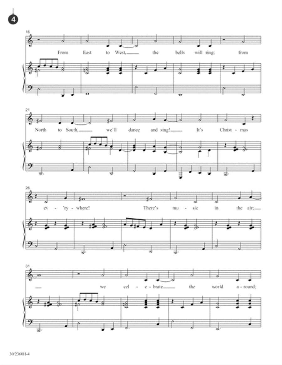 It's Christmas Everywhere! Unison Choir scores gallery preview page 5