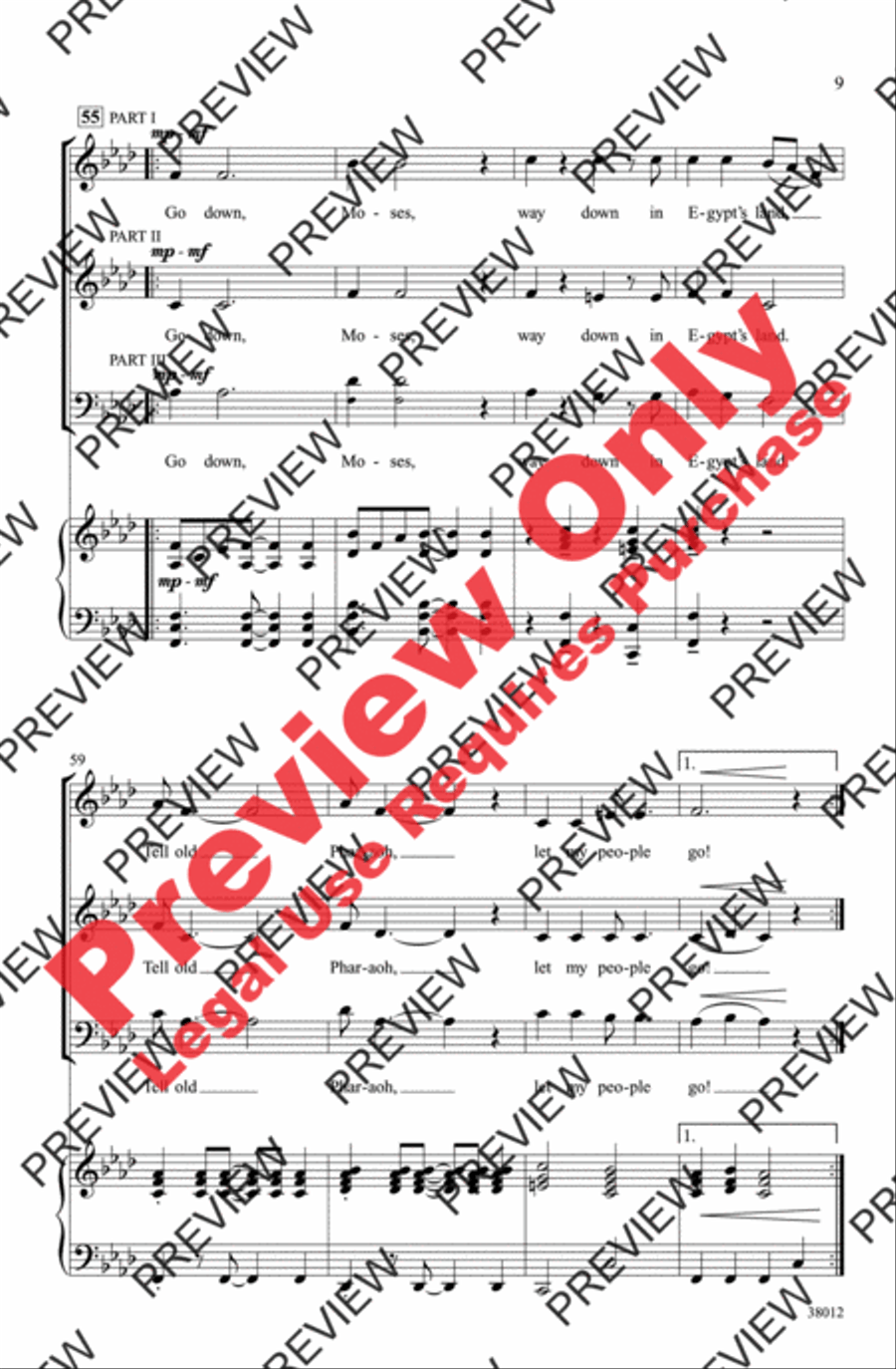 Moses and Daniel 3-Part scores gallery preview page 8