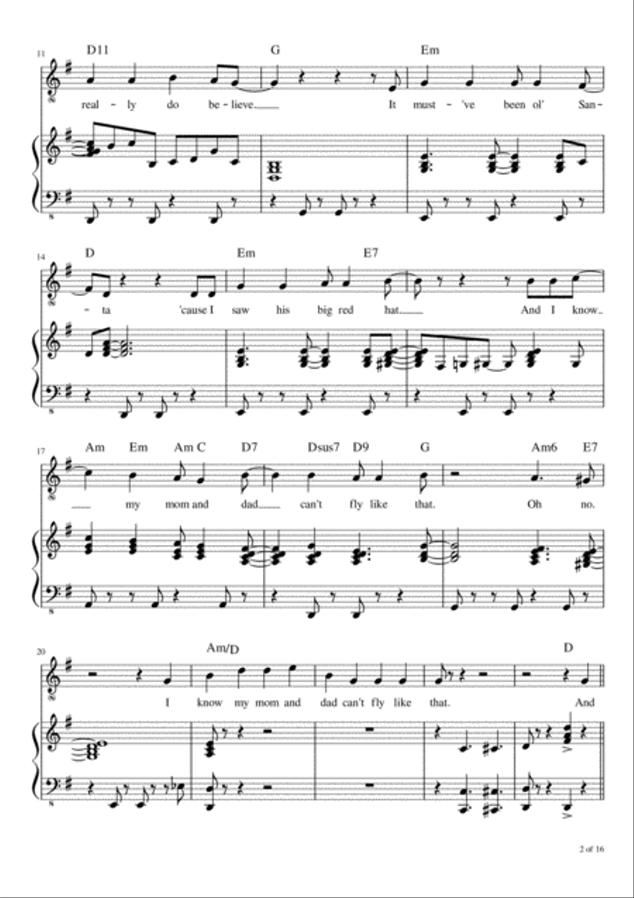 (it Must've Been Ol') Santa Claus Voice scores gallery preview page 3