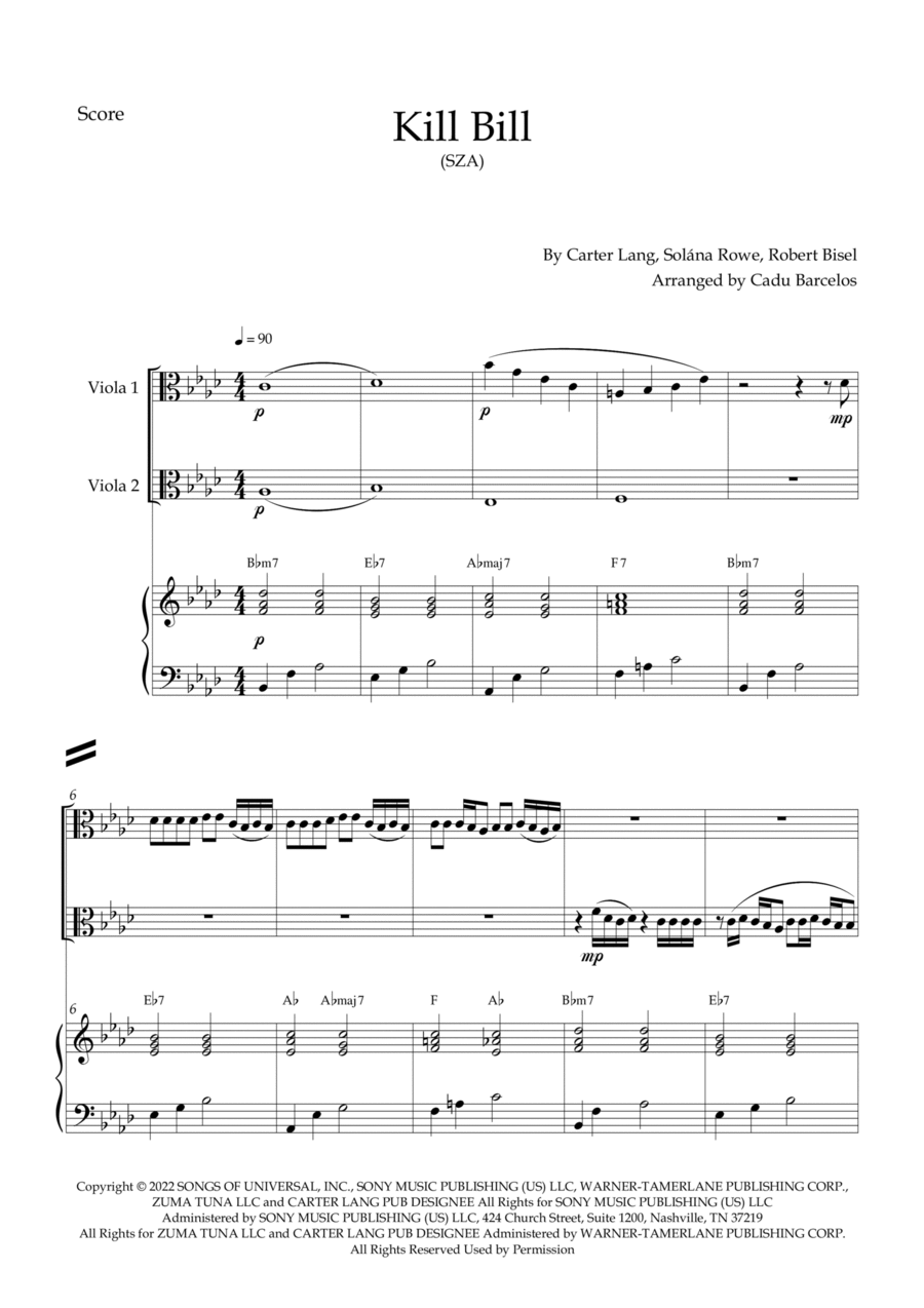 Kill Bill Kill Bill String Duet scores gallery preview page 1