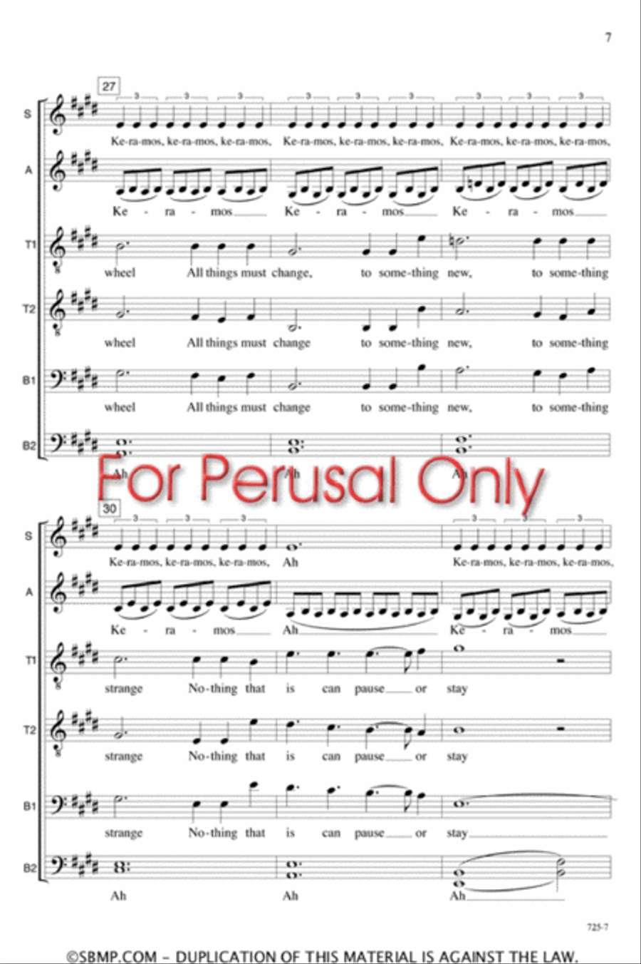 Keramos - SATB divisi Octavo Divisi scores gallery preview page 6
