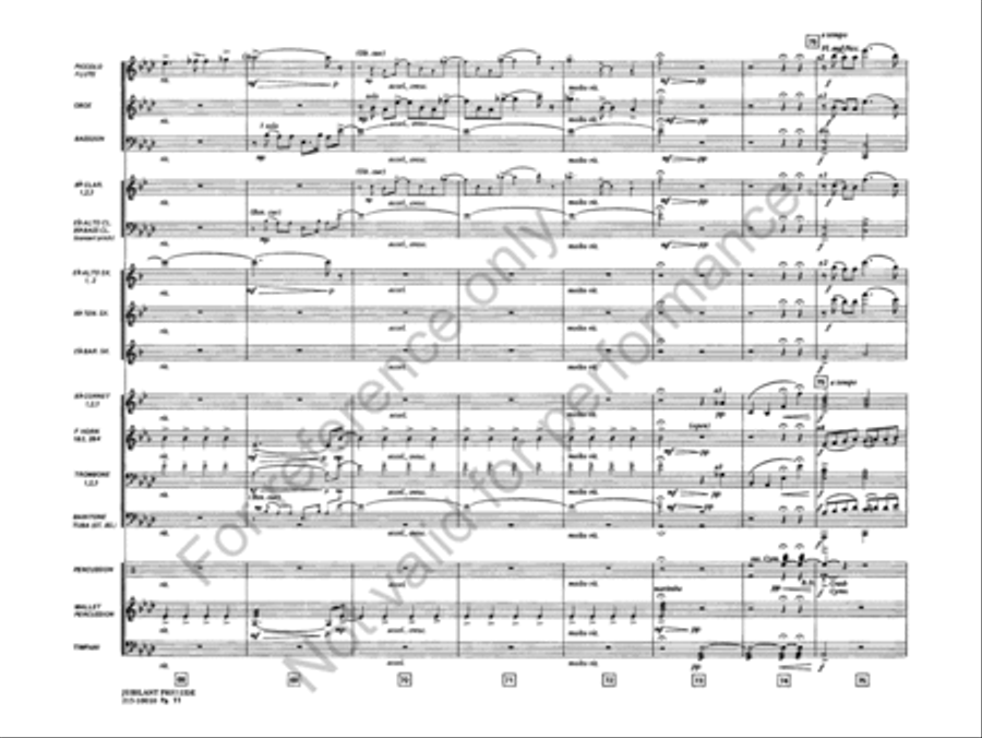 Jubilant Prelude Concert Band scores gallery preview page 12