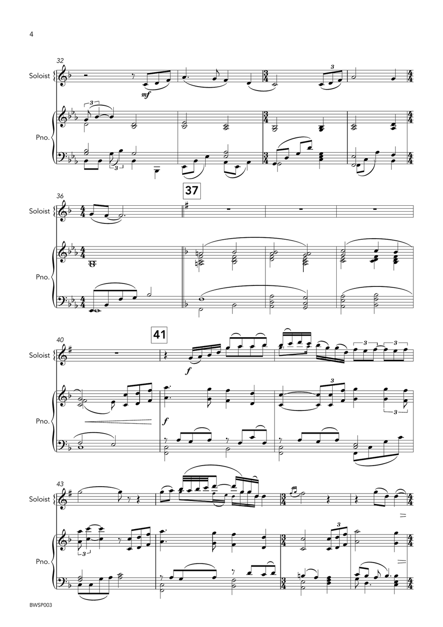 How Can I Keep From Singing? (Cornet/Trumpet Solo with Piano) Small Ensemble scores gallery preview page 4