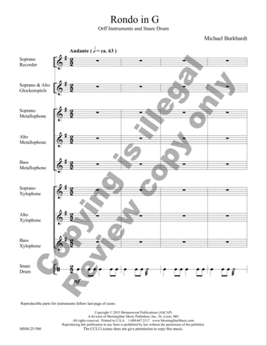 Rondo in G Soprano Recorder scores gallery preview page 2