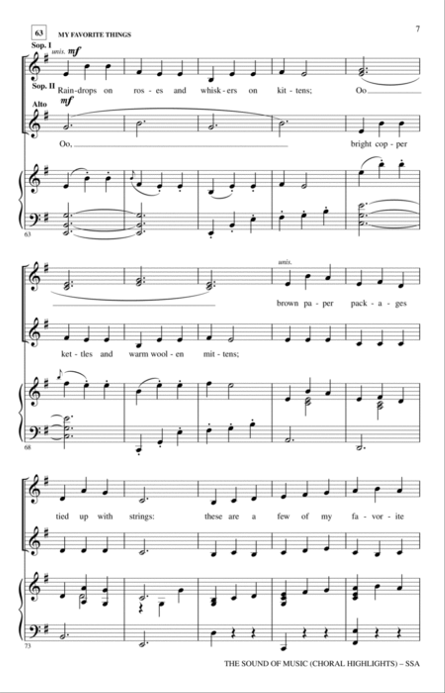 The Sound Of Music (Choral Highlights) (arr. John Leavitt) SSA scores gallery preview page 6