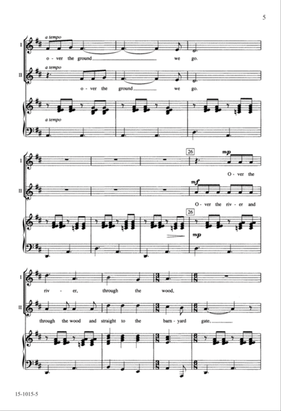 Over the River and Through the Wood 2-Part scores gallery preview page 5