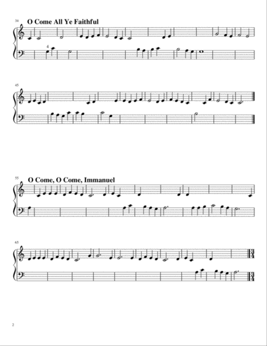 5-finger Christmas Piano Solos Piano Method scores gallery preview page 3