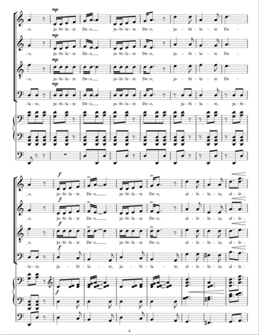 Alleluia Jubilate 4-Part scores gallery preview page 4