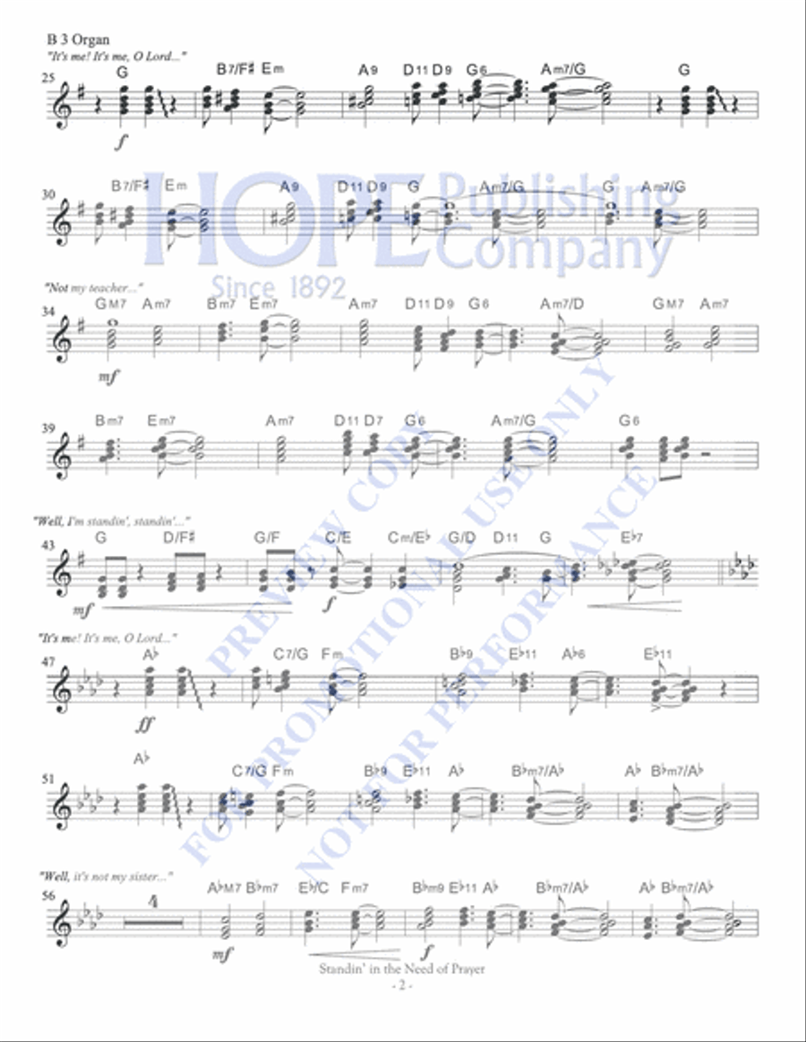 Standin' in the Need of Prayer Choir scores gallery preview page 11
