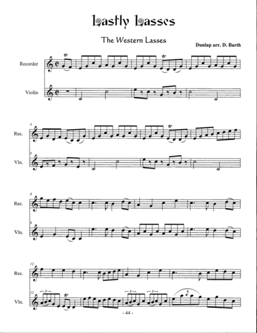 Lastly Lasses (8 Duos) Set of Parts scores gallery preview page 2