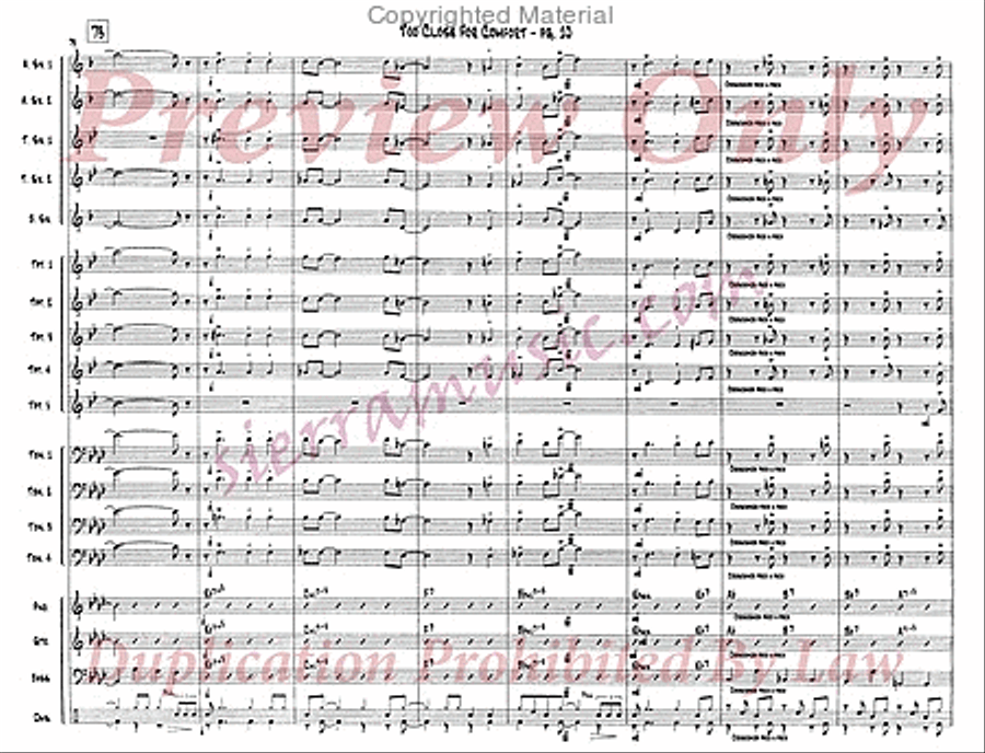Too Close For Comfort Big Band scores gallery preview page 11