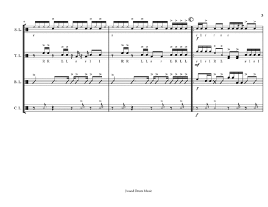 Drumline Cadence Power Pack 3 Marching Band scores gallery preview page 6