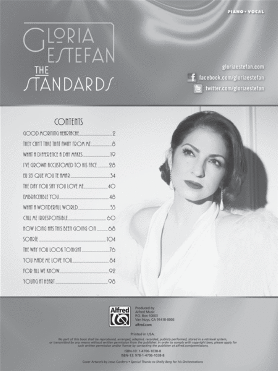 Gloria Estefan -- The Standards Piano, Vocal, Guitar scores gallery preview page 2