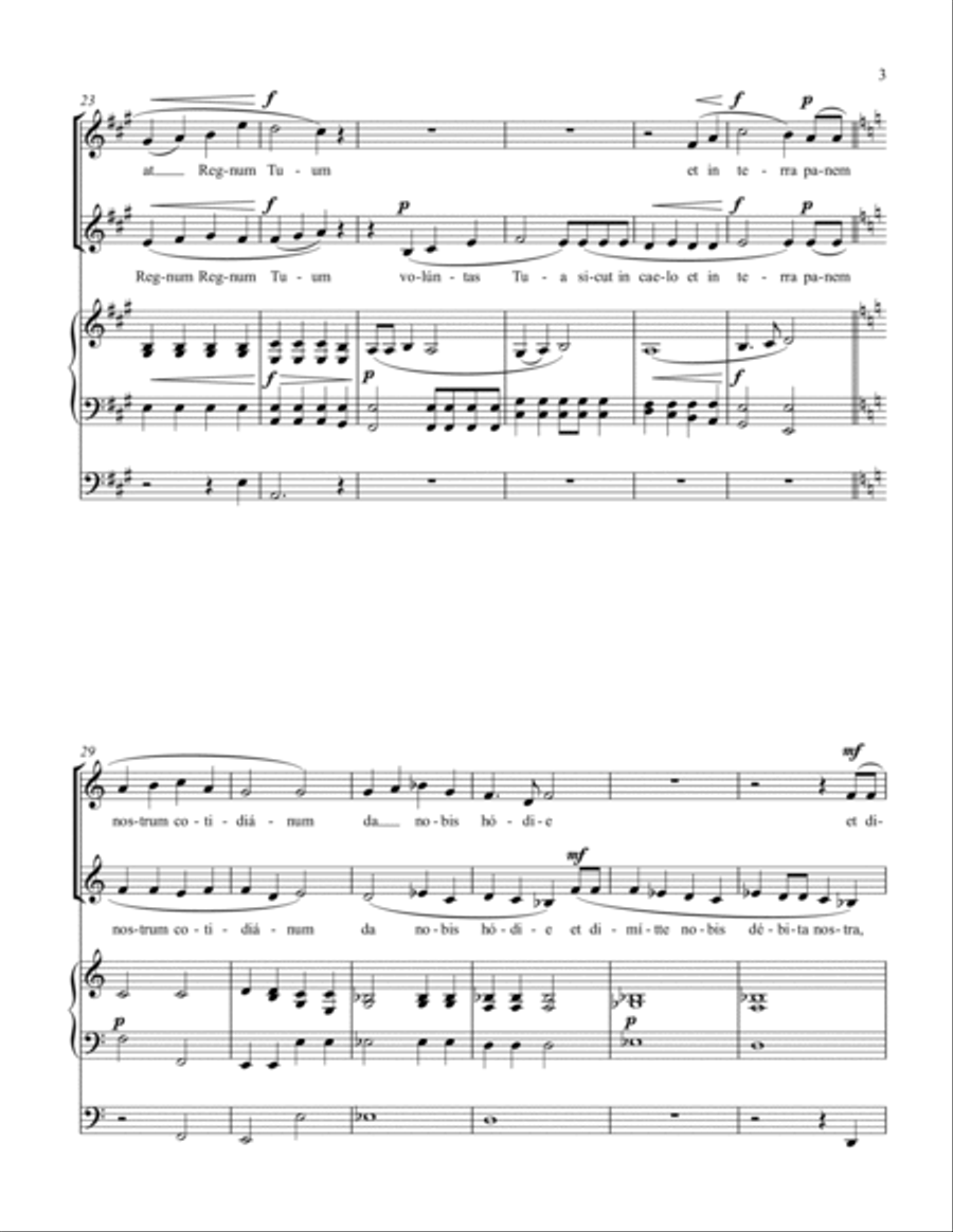 Pater Noster (SSAA & Organ) SSAA scores gallery preview page 5