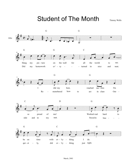 Student of the Month image number null
