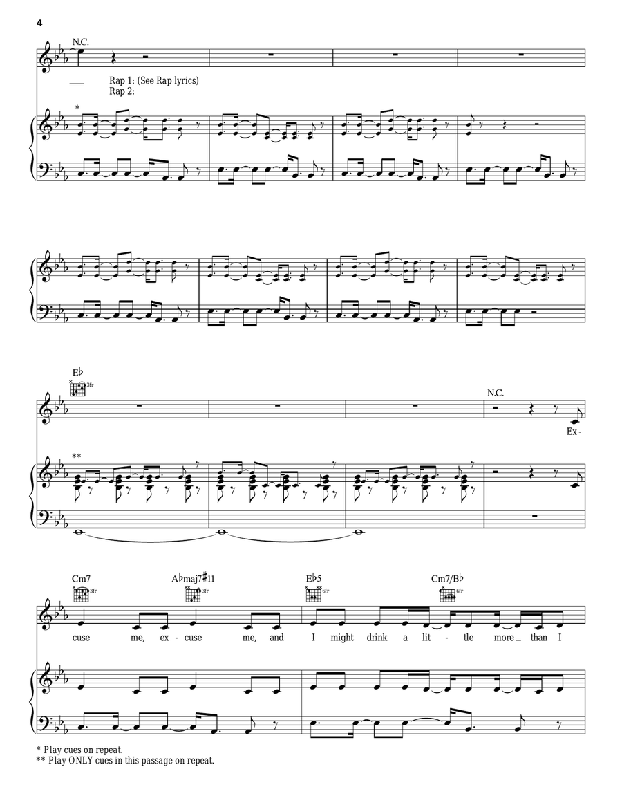 Give Me Everything (Tonight) Piano, Vocal, Guitar scores gallery preview page 4