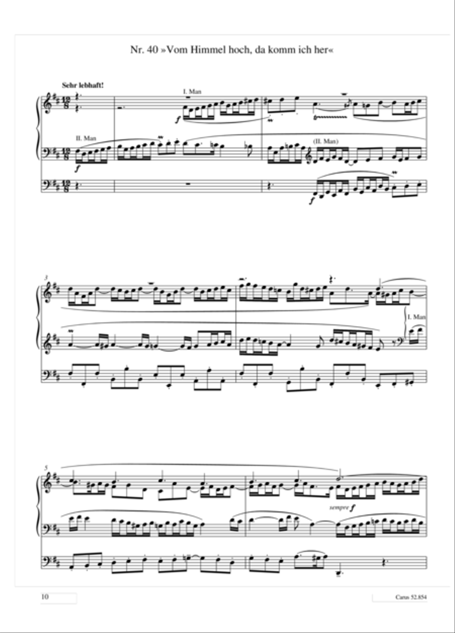Reger: 52 easy preludes for the most common Lutheran chorales op. 67, Volume 3 Organ Solo scores gallery preview page 5