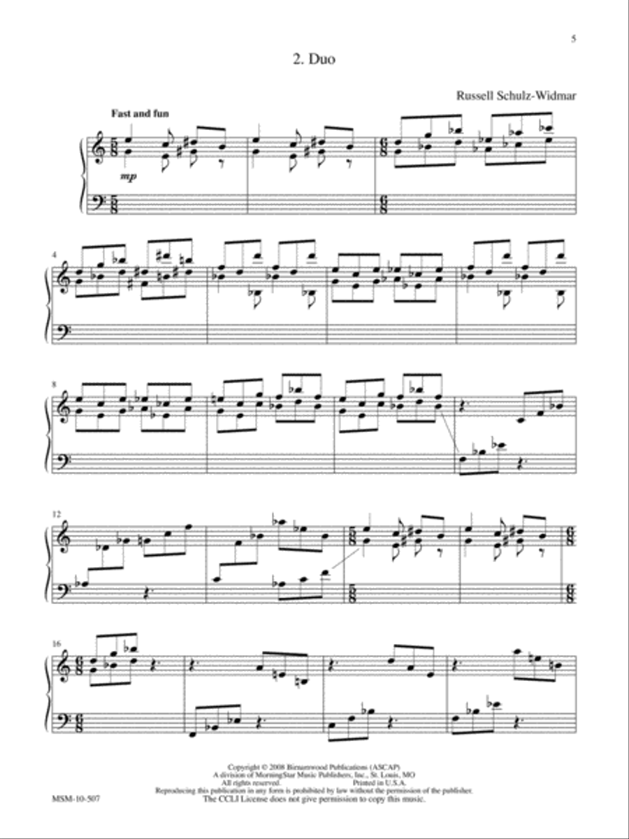 Triptych on Veni Creator Spiritus Organ scores gallery preview page 4
