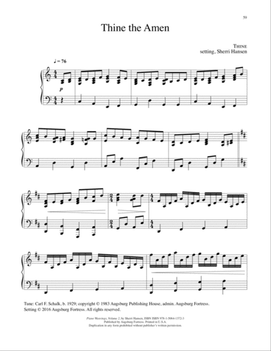 Piano Weavings Volume 2 Piano Solo scores gallery preview page 60