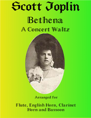 Book cover for Scott Joplin's "Bethena"