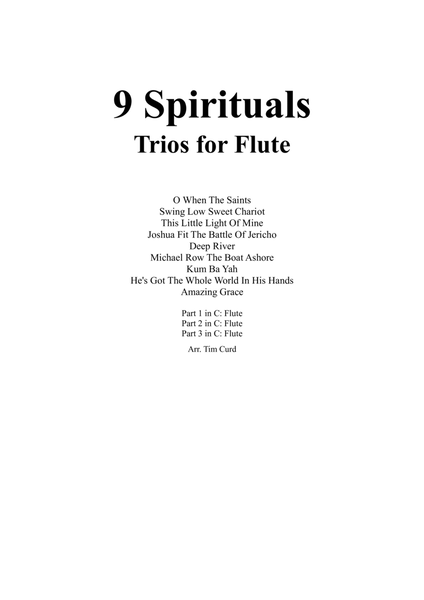 9 Spirituals, Trios For Flute image number null