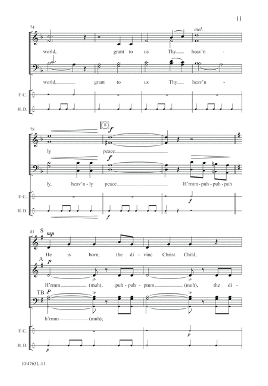 Born, He Is Born! Born, He Is Born! 4-Part scores gallery preview page 11