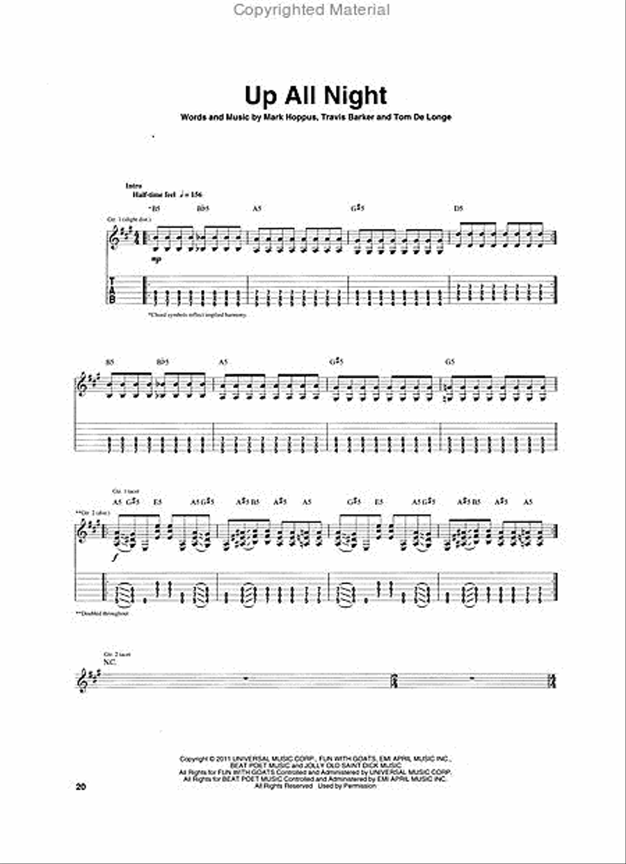 Blink-182 - Neighborhoods Electric Guitar scores gallery preview page 5