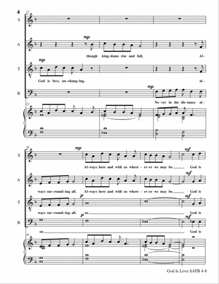 God is Love God is Love 4-Part scores gallery preview page 4