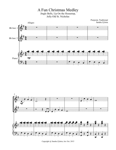 A Fun Christmas Medley (treble Bb instrument duet) image number null