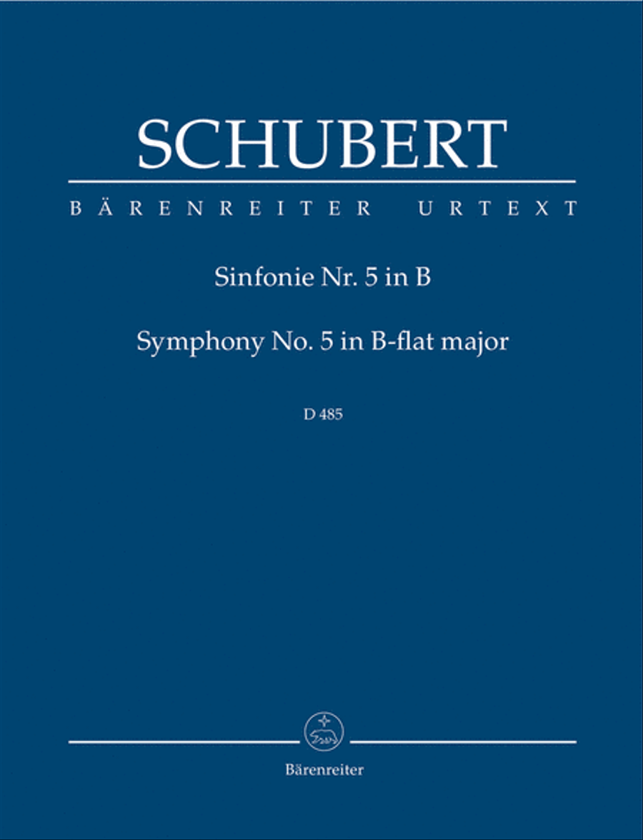 Symphony, No. 5 B flat major D 485 Orchestra scores gallery preview page 1