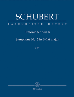 Book cover for Symphony, No. 5 B flat major D 485