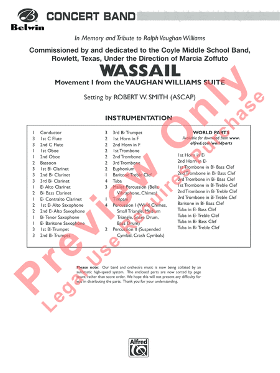 Wassail Concert Band scores gallery preview page 2