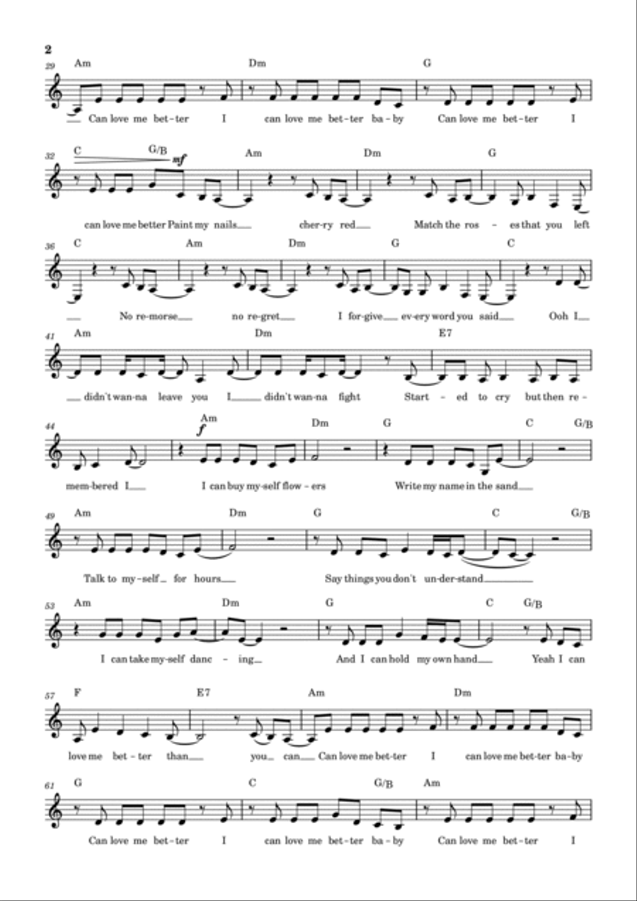 Flowers Piano scores gallery preview page 2