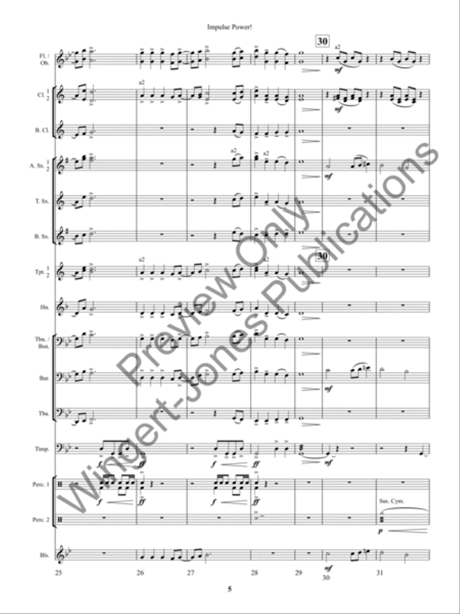 Impulse Power! Concert Band scores gallery preview page 9