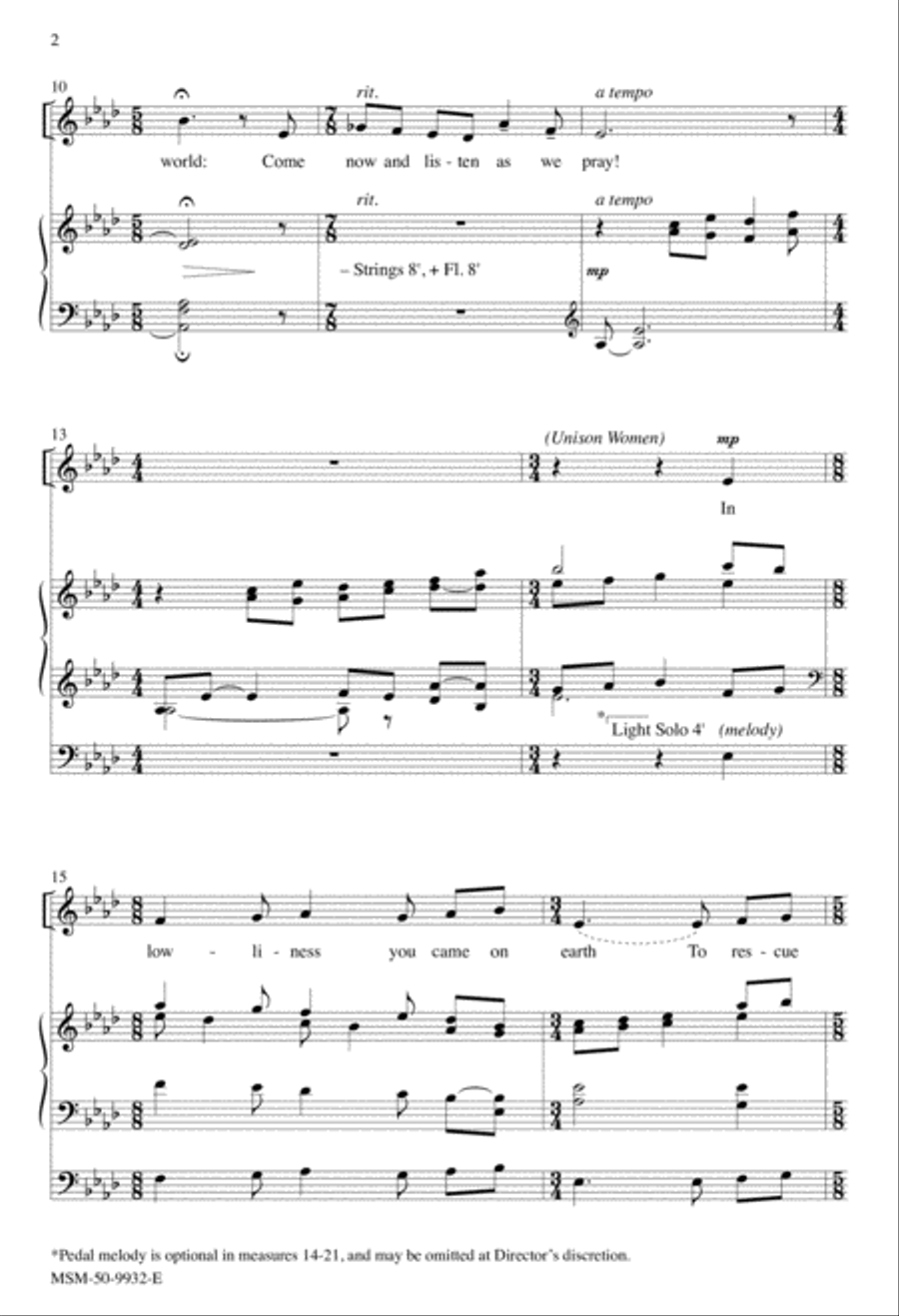 O Lord of Light, Who Made the Stars 2-Part scores gallery preview page 3
