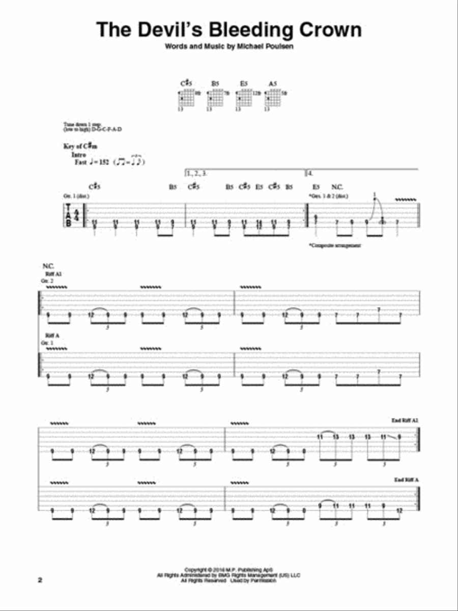 Volbeat - Seal the Deal & Let's Boogie Electric Guitar scores gallery preview page 3
