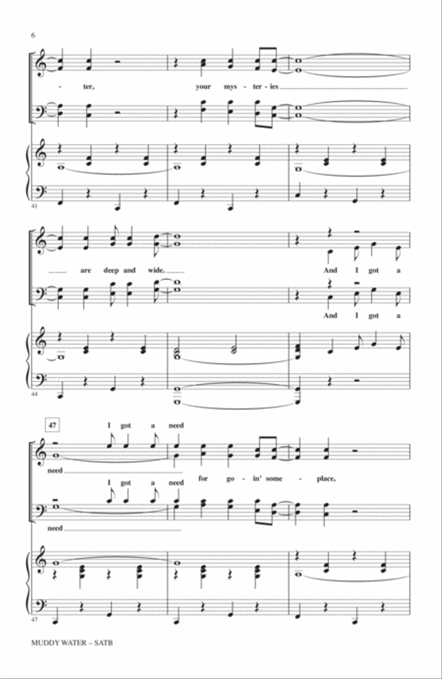 Muddy Water 4-Part scores gallery preview page 5