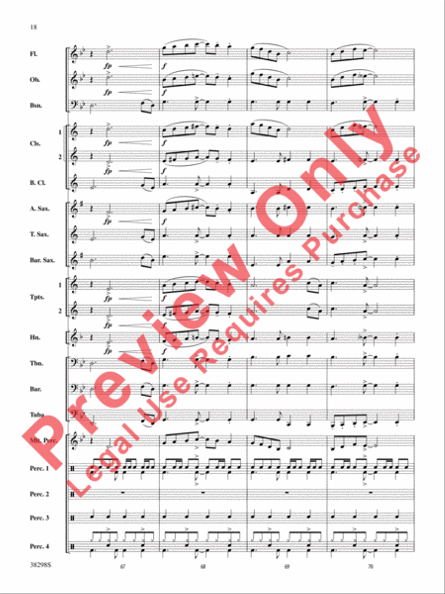Wade in the Water Concert Band scores gallery preview page 18
